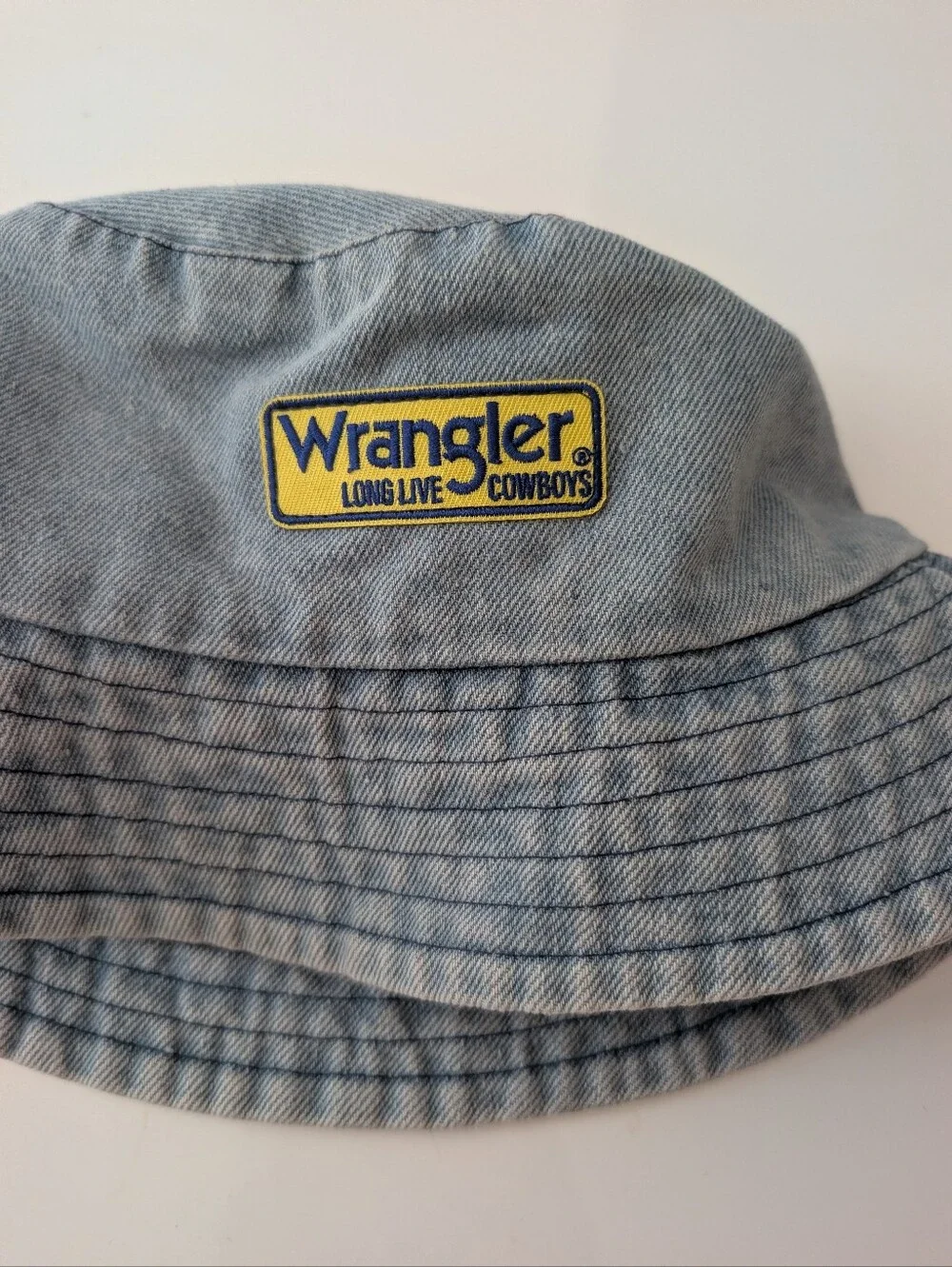 Wrangler Long Live Cowboys Denim Bucket Hat